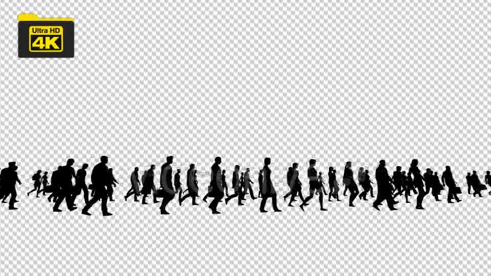 Silhouettes of People Walking 4K Videohive 19827042 Motion Graphics Image 10