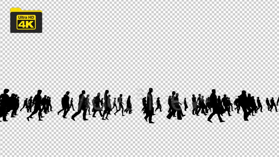 Silhouettes of People Walking 4K Videohive 19827042 Motion Graphics Image 2