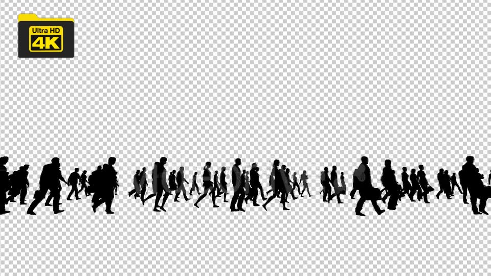 Silhouettes of People Walking 4K Videohive 19827042 Motion Graphics Image 5