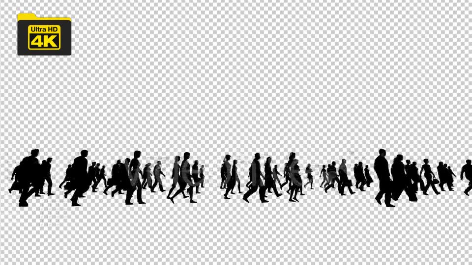 Silhouettes of People Walking 4K Videohive 19827042 Motion Graphics Image 6