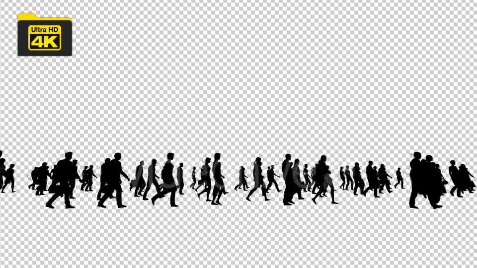 Silhouettes of People Walking 4K Videohive 19827042 Motion Graphics Image 7