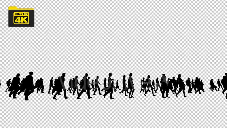 Silhouettes of People Walking 4K Videohive 19827042 Motion Graphics Image 9