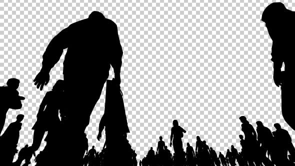 Silhouettes of People Walking - Download 20810064 Videohive