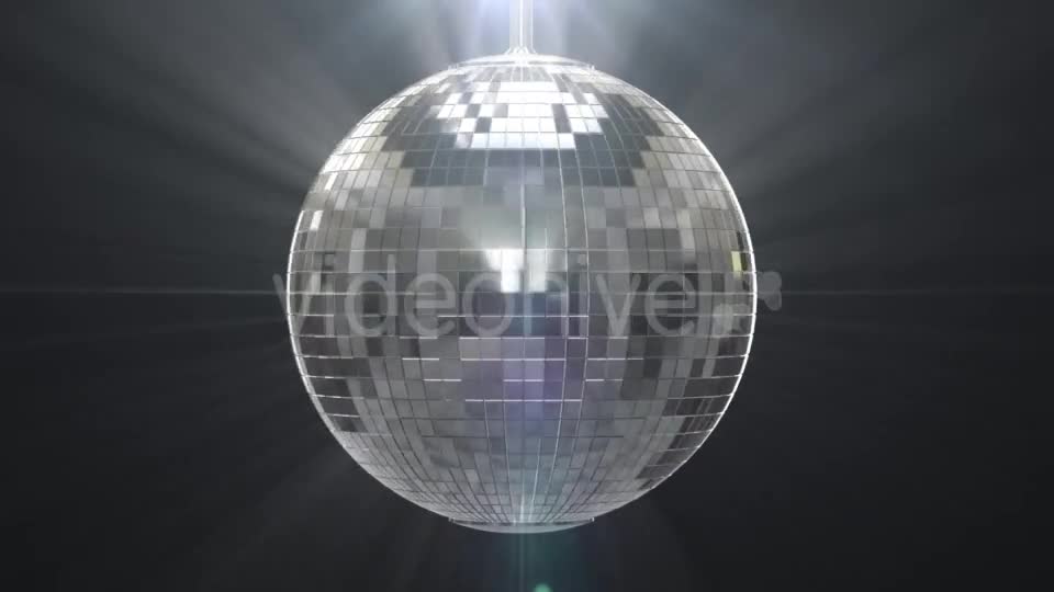 Silver Shiny Disco Ball on Black Background Videohive 19459787 Motion Graphics Image 1