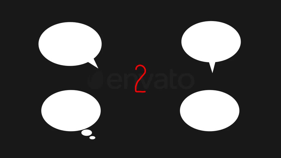 Simple and Flat Speech Bubbles Videohive 22290973 Motion Graphics Image 2