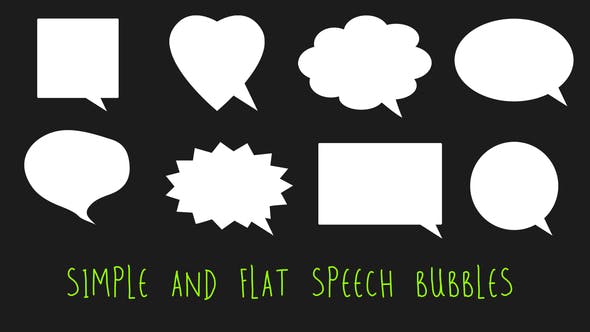 Simple and Flat Speech Bubbles - Videohive 22290973 Download