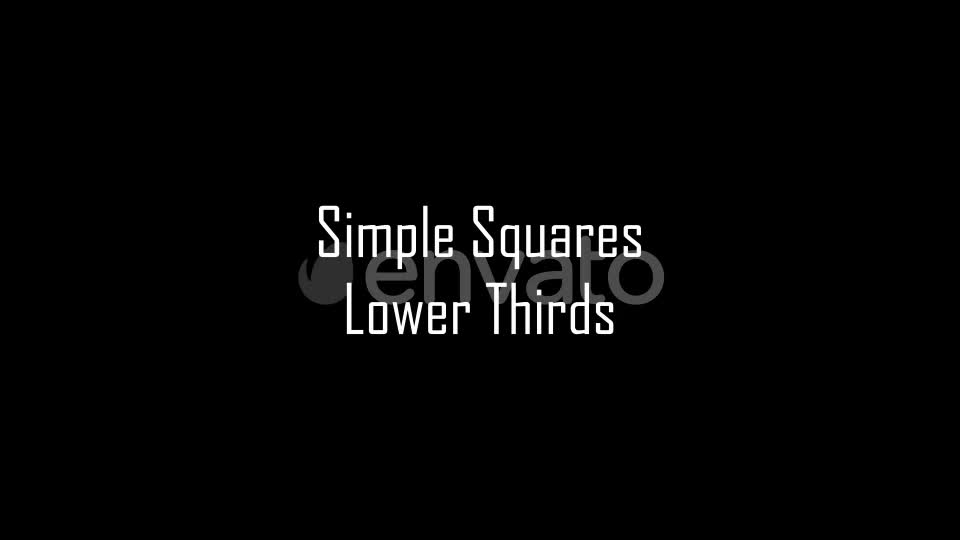 Simple Square Lower Thirds Videohive 21798033 Motion Graphics Image 1