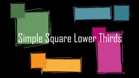 Simple Square Lower Thirds - 21798033 Videohive Download