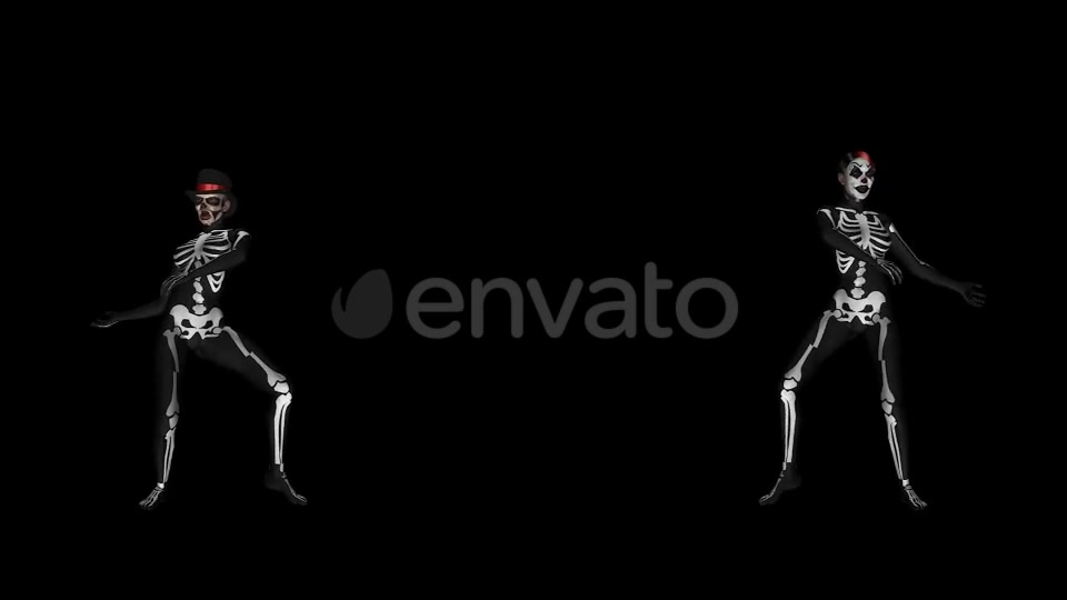 Skeleton Dance Creepy and Sexy Duo Videohive 21652885 Motion Graphics Image 3