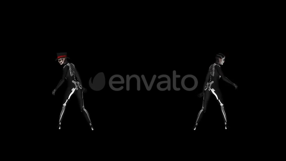 Skeleton Dance Creepy and Sexy Duo Videohive 21652885 Motion Graphics Image 8