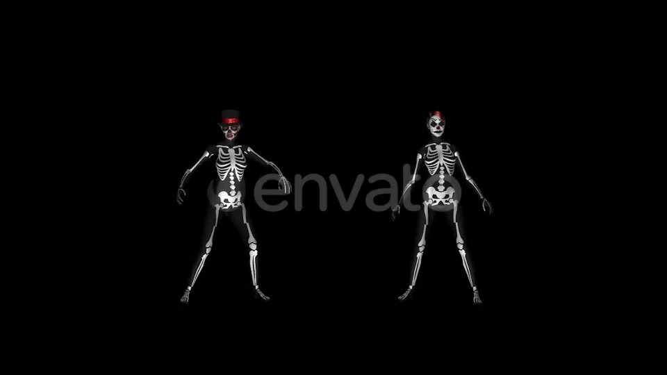 Skeleton Dance Creepy and Sexy Duo Videohive 21652885 Motion Graphics Image 9