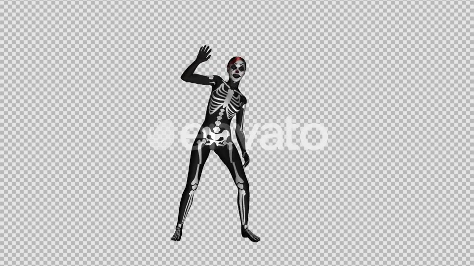 Skeleton Dance Sexy Solo 4K Videohive 21652855 Motion Graphics Image 12