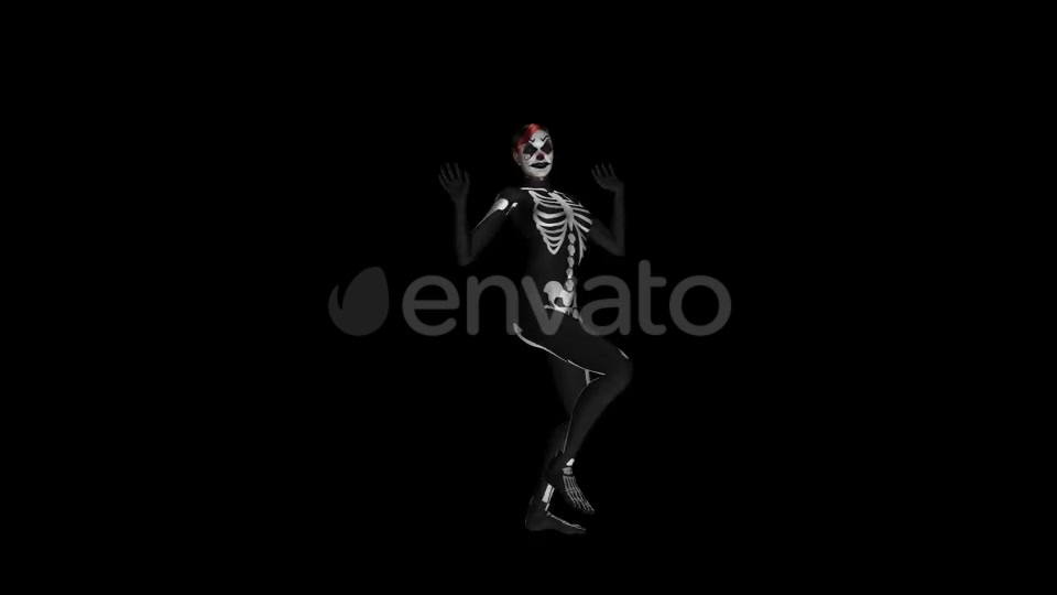Skeleton Dance Sexy Solo 4K Videohive 21652855 Motion Graphics Image 2
