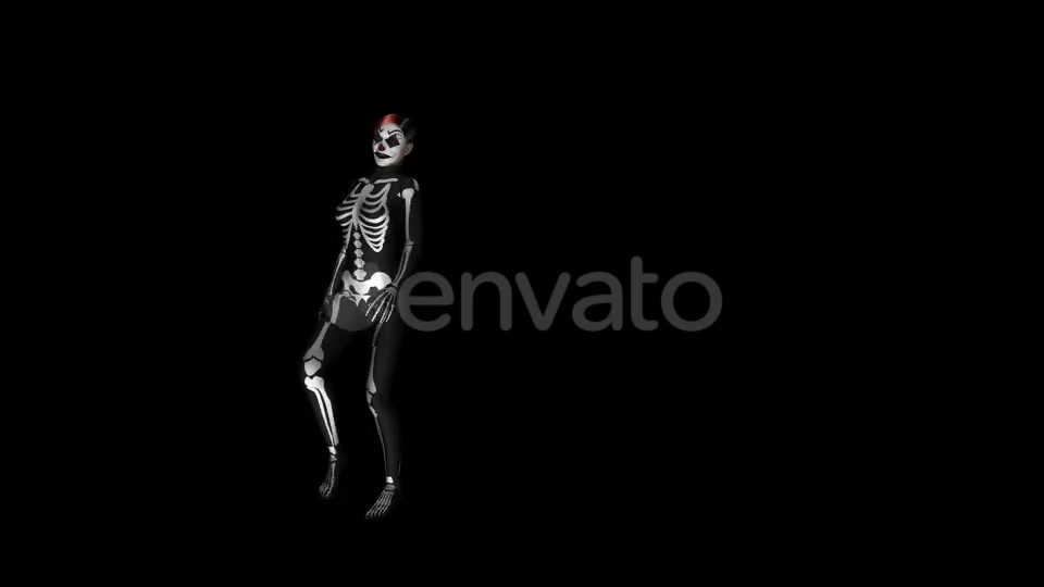 Skeleton Dance Sexy Solo 4K Videohive 21652855 Motion Graphics Image 4