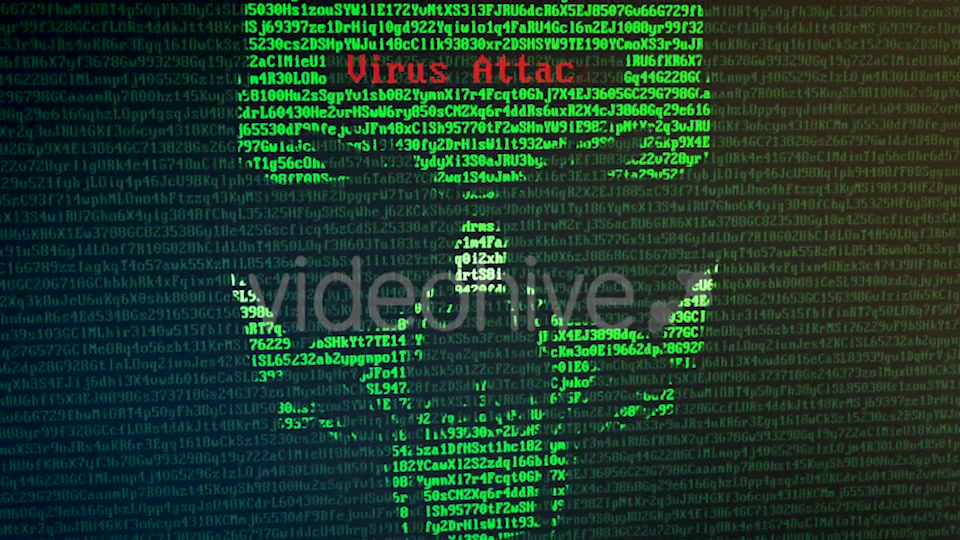 Skull Virus Attack with Random Letters and Numbers on a Computer Screen Videohive 20830059 Motion Graphics Image 3