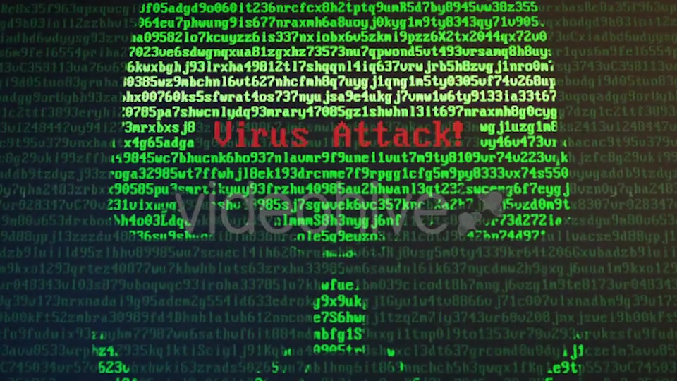 Skull Virus Attack with Random Letters and Numbers on a Computer Screen Videohive 20830059 Motion Graphics Image 9