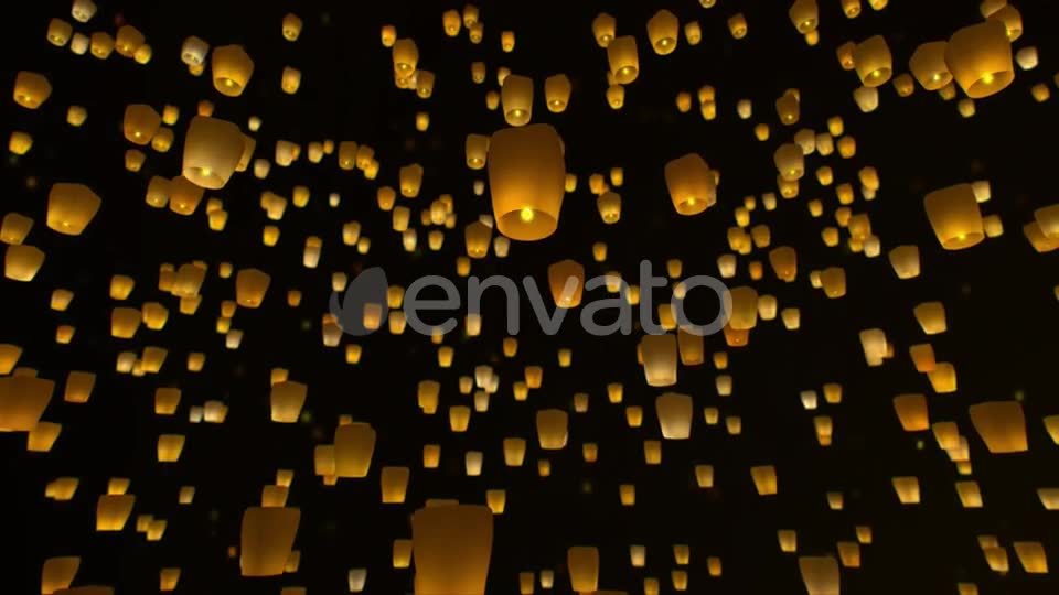 Sky Lanterns Flying at Night Videohive 23519003 Motion Graphics Image 2