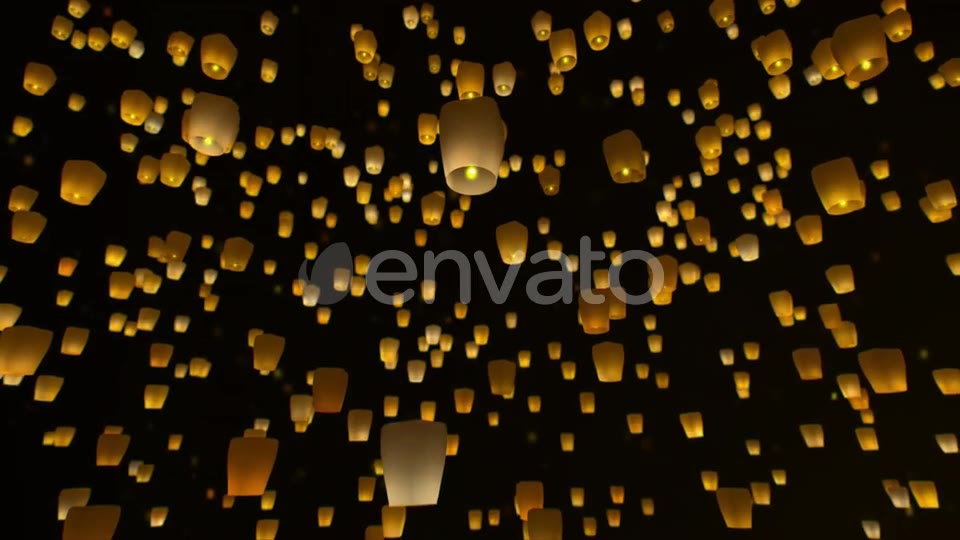 Sky Lanterns Flying at Night Videohive 23519003 Motion Graphics Image 3