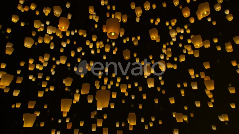 Sky Lanterns Flying at Night Videohive 23519003 Motion Graphics Image 5