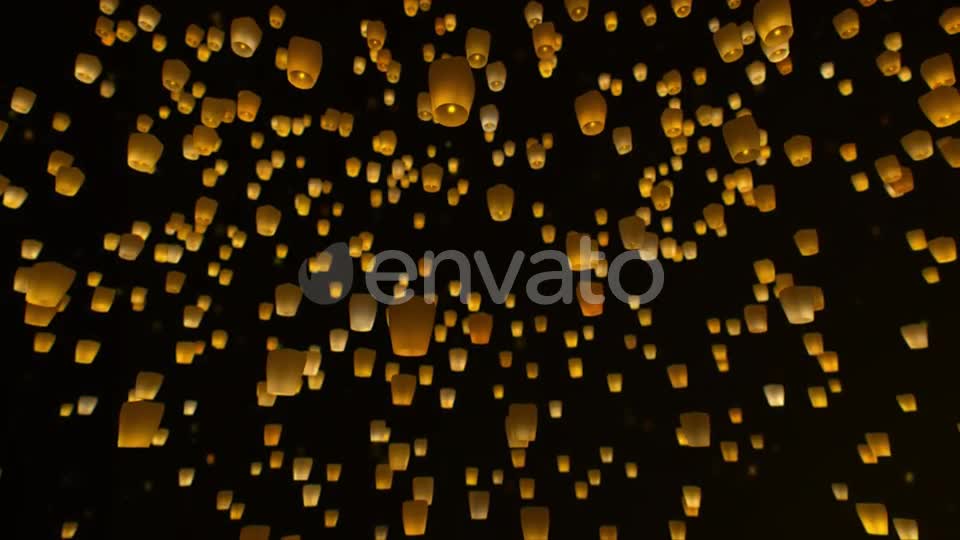 Sky Lanterns Flying at Night Videohive 23519003 Motion Graphics Image 8