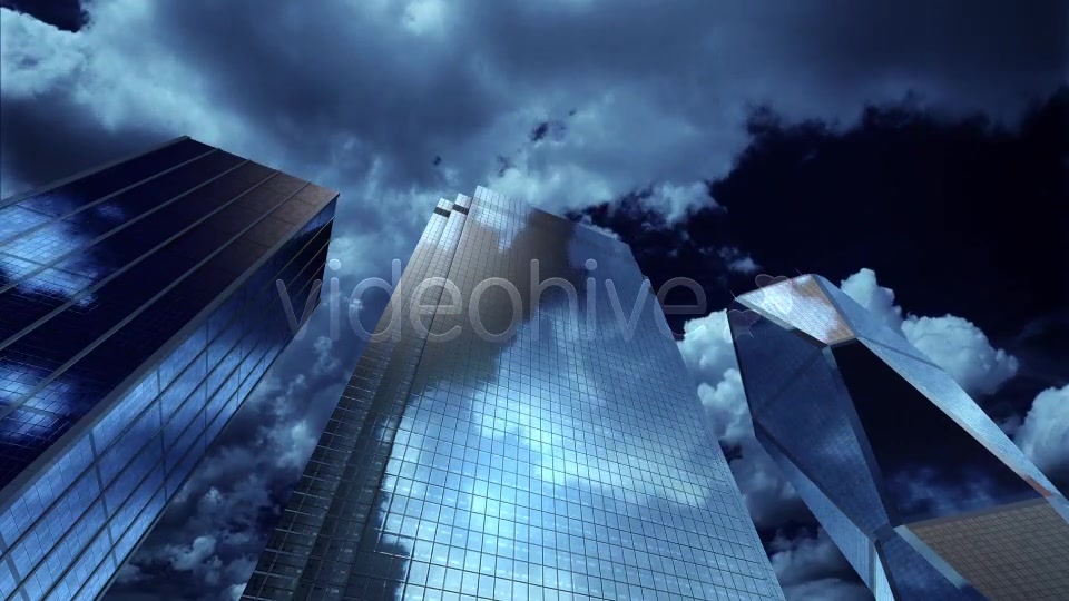 Skyscrapers at Night. Sky and Clouds Background Videohive 13357785 Motion Graphics Image 10