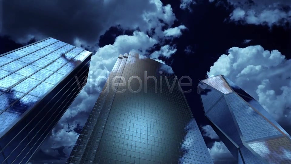 Skyscrapers at Night. Sky and Clouds Background Videohive 13357785 Motion Graphics Image 11
