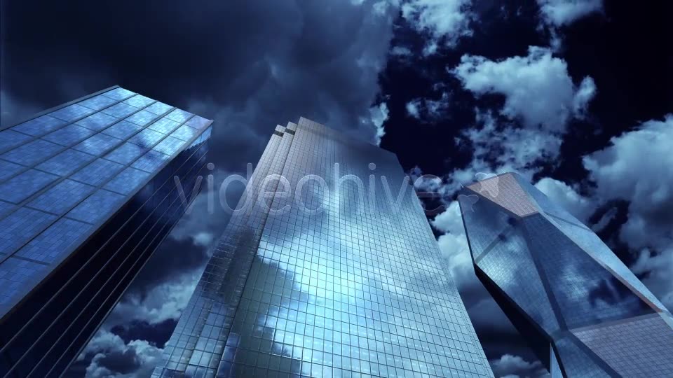 Skyscrapers at Night. Sky and Clouds Background Videohive 13357785 Motion Graphics Image 2