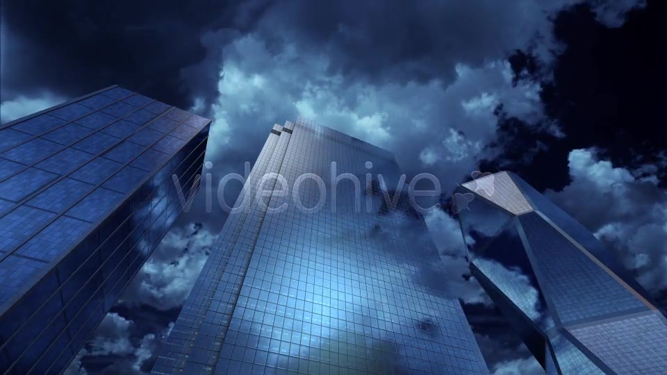 Skyscrapers at Night. Sky and Clouds Background Videohive 13357785 Motion Graphics Image 3