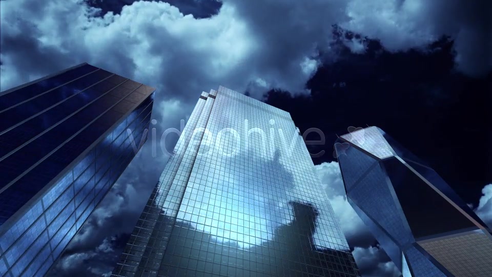Skyscrapers at Night. Sky and Clouds Background Videohive 13357785 Motion Graphics Image 4