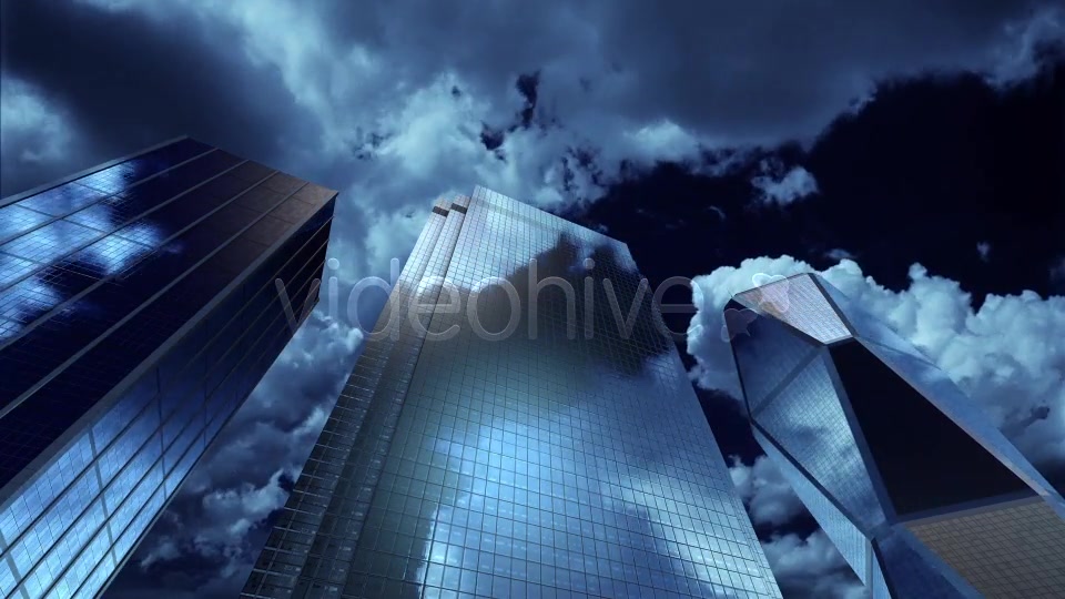 Skyscrapers at Night. Sky and Clouds Background Videohive 13357785 Motion Graphics Image 5