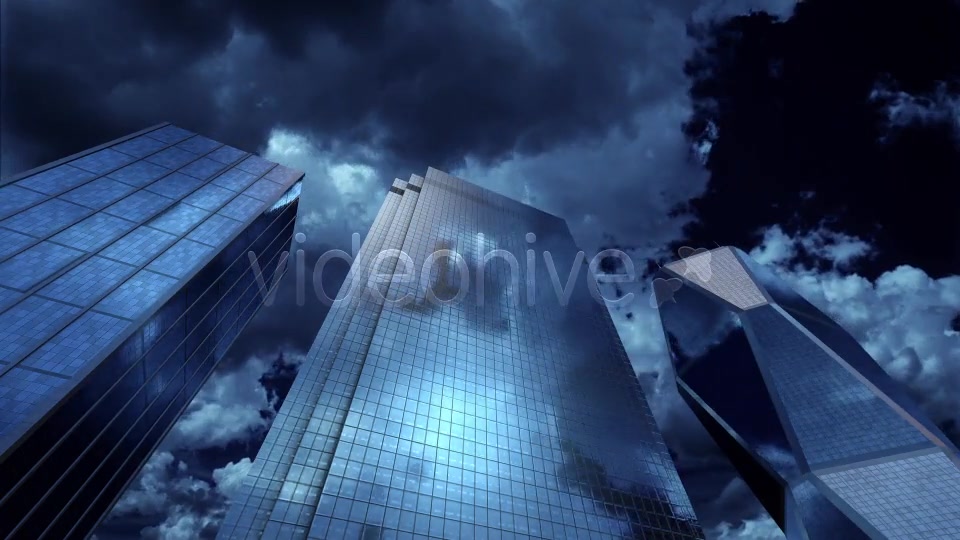 Skyscrapers at Night. Sky and Clouds Background Videohive 13357785 Motion Graphics Image 8