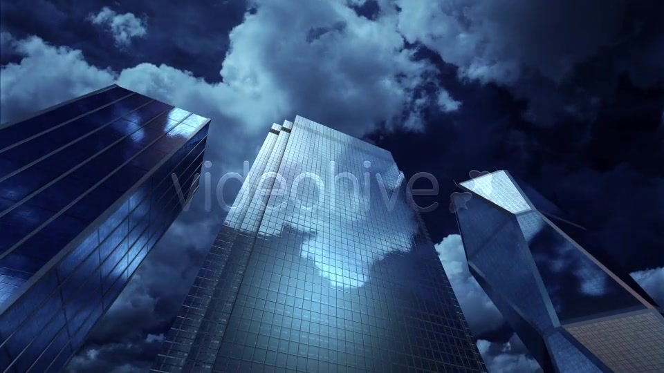 Skyscrapers at Night. Sky and Clouds Background Videohive 13357785 Motion Graphics Image 9