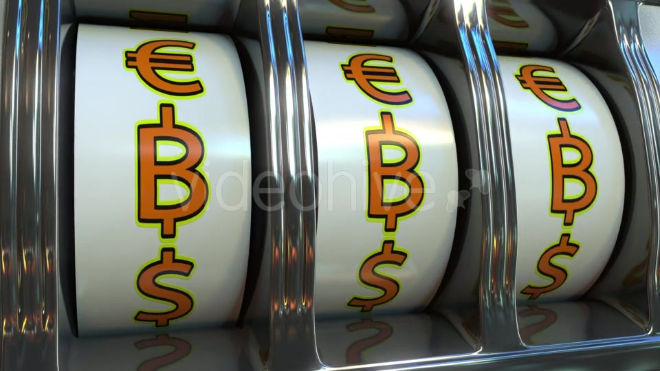 Slot Machine Hitting Three Bitcoin Currency Symbols Videohive 20598745 Motion Graphics Image 6