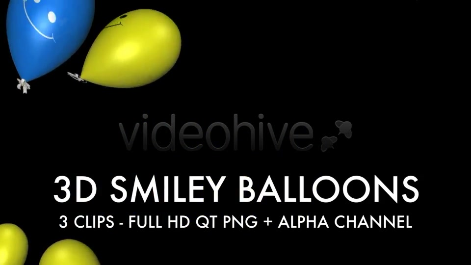 Smiley Balloons (3 Pack) Videohive 4459619 Motion Graphics Image 10