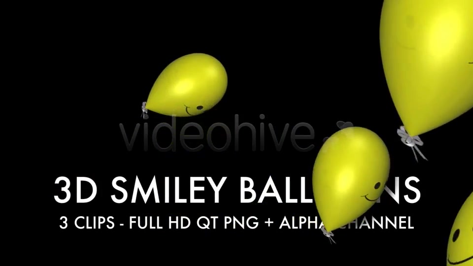 Smiley Balloons (3 Pack) Videohive 4459619 Motion Graphics Image 2