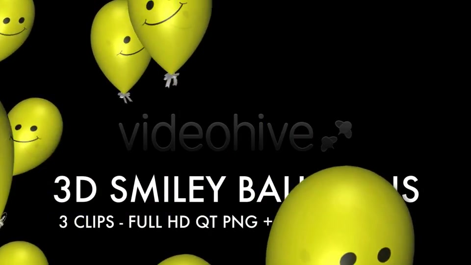Smiley Balloons (3 Pack) Videohive 4459619 Motion Graphics Image 3