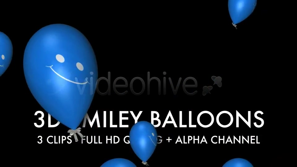 Smiley Balloons (3 Pack) Videohive 4459619 Motion Graphics Image 5