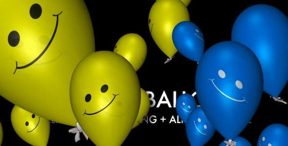Smiley Balloons (3 Pack) - Videohive Download 4459619