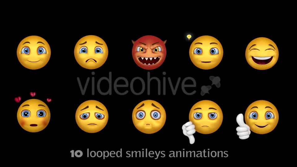 Smileys Animations Videohive 20649451 Motion Graphics Image 1