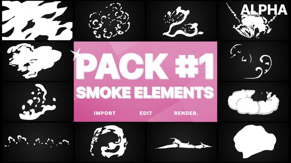 Smoke Elements Pack 01 | Motion Graphics Pack - Videohive Download 23484801