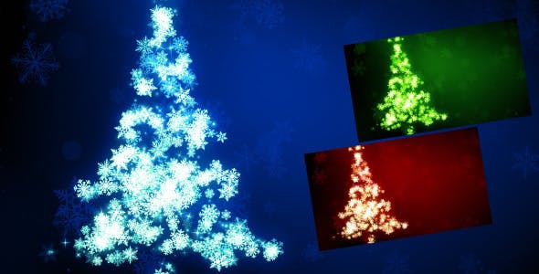 Snow Flake Christmas Tree 3 Color Pack - 3496747 Download Videohive