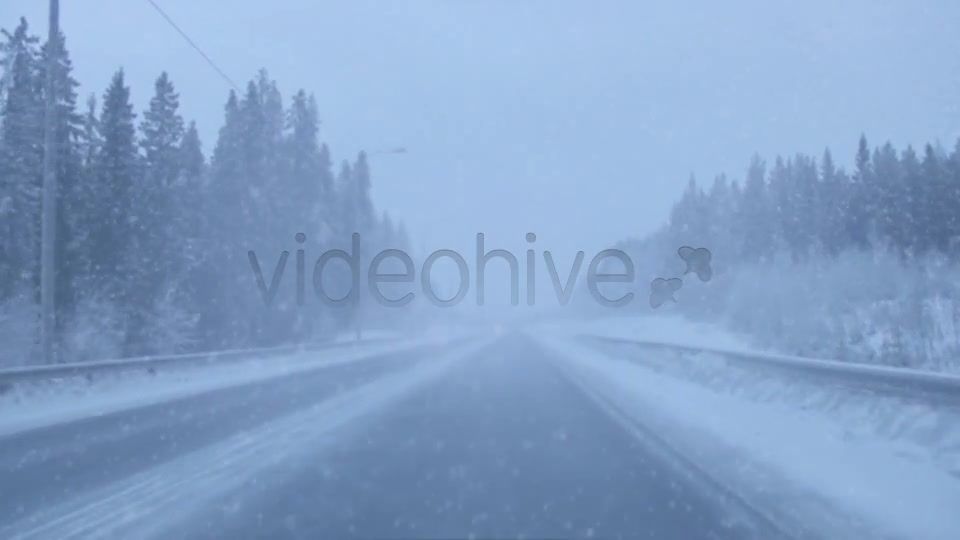Snowing On The Road  Videohive 6451052 Stock Footage Image 4