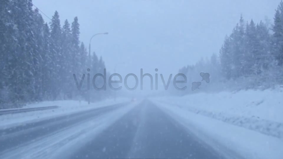 Snowing On The Road  Videohive 6451052 Stock Footage Image 5