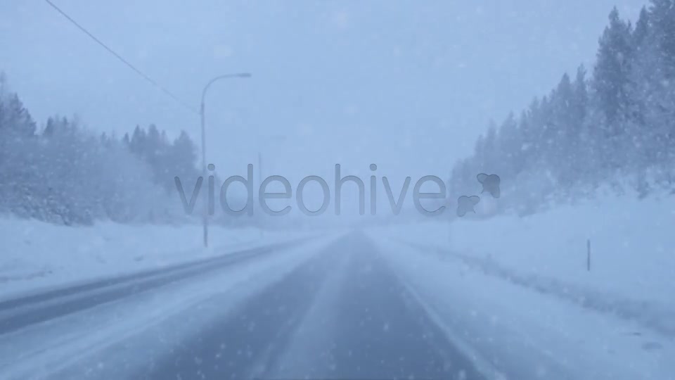 Snowing On The Road  Videohive 6451052 Stock Footage Image 8