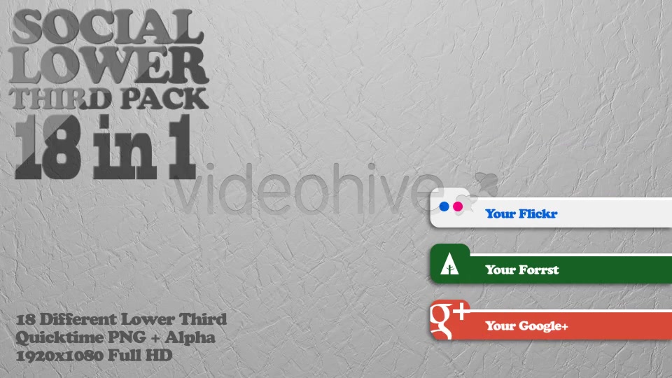 Social Lower Third Pack 1 Videohive 4341678 Motion Graphics Image 4