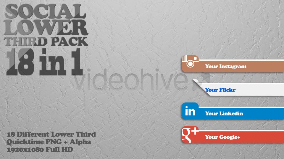 Social Lower Third Pack 1 Videohive 4341678 Motion Graphics Image 5