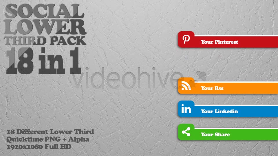 Social Lower Third Pack 1 Videohive 4341678 Motion Graphics Image 6