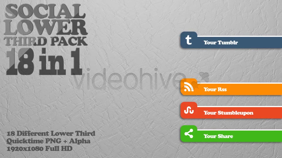 Social Lower Third Pack 1 Videohive 4341678 Motion Graphics Image 7