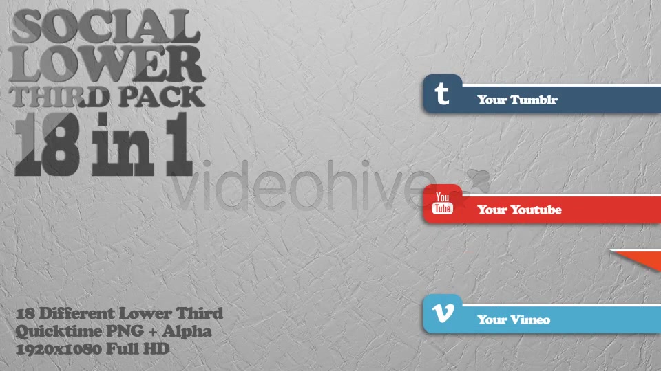 Social Lower Third Pack 1 Videohive 4341678 Motion Graphics Image 8