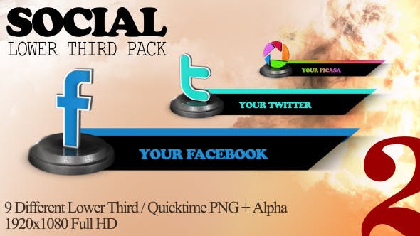 Social Lower Third Pack 2 - Download 4348744 Videohive